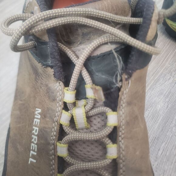 Merrell Col Bungee Cord Mid Waterproof Hiking Boots Brown Men's Size 13 J50207 - Picture 8 of 11